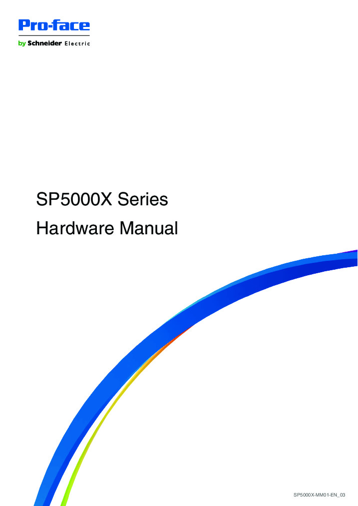 First Page Image of PFXSP5490WAD SP5000X Proface Manual.pdf